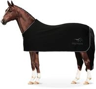 Equinate Abschwitzdecke Orlando aus Fleece mit Widerristpolster 145cm Schwarz
