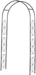 Outsunny Rosenbogen aus Metall mit Spitze 114 x 30 x 230 cm Schwarz