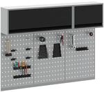 vidaXL Werkzeugschrank-Set 5 STK. Schwarz Pulverbeschichteter Stahl