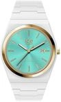 ICE-WATCH - Ice Power PW1 White Turquoise GD - Wei&szlig;e Herrenuhr mit Silikonarmband -
