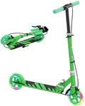 AIYAPLAY Roller Kinder Scooter, Tretroller, Leuchtr&auml;der, 3-8 Jahre Gr&uuml;n