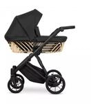 Kunert Ivento Glam 2in1 &Ouml;ko-Leder Kinderwagen mit schwarzem Rahmen, Sportsitz