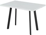 Vicco Esstisch Tisko, Wei&szlig;/Schwarz, 120-160 x 80 cm