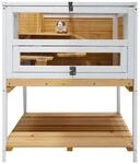 Hamsterk&auml;fig Gino Deluxe Kleintierk&auml;fig Holz mit Ablage HTI living