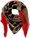 Betty Barclay Damen Tuch mit Aufdruck ACC, Taupe/Rot