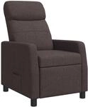 vidaXL Liegesessel Dunkelbraun Stoff, Moderner Relaxsessel, verstellbare