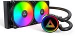 MONTECH Lightflow ARGB 240 Black - Ultra-leiser AIO Liquid CPU K&uuml;hler, 3100RPM