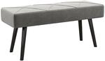 HOMCOM Sitzbank mit Samtoptik Stahlbeinen 100 x 35 x 47 cm Grau | Polsterbank,