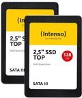Intenso Interne 2,5" SSD SATA III Top 128 GB Doppelpack, bis zu 550 MB/s Lesen & 500