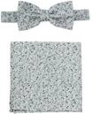 Seidenfalter Set Fliege + Tuch Flower - Mint