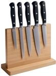 Relaxdays Messerblock magnetisch, doppelseitig, Bambus, HxBxT: 22 x 30 x 10 cm,