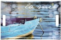 Lashuma Geschirrtablett blau Motiv: Meer, Bedrucktes Speisetablett 47x31 cm,