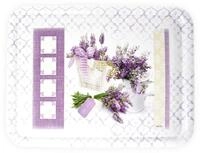 Lashuma Stapelbares Designtablett 50x37 cm, Motiv: Lavendeltraum,...