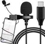 TronicXL 2 St&uuml;ck Ansteckmikrofon USB-C mit Kabel Lavalier Mikrofon Kondensator