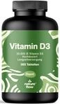 Vitamin D3 hochdosiert 20000 IE &ndash; 365 Tabletten | vegan, produziert in Deutschland,