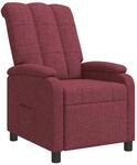 vidaXL Liegesessel Weinrot Stoff, Moderner Relaxsessel, bequemer Sitz mit