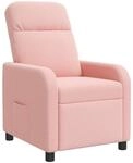 vidaXL Liegesessel Rosa Boucl&eacute;, Moderner Relaxsessel, Verstellbarer Platz f&uuml;r