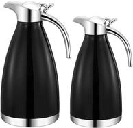 1L+1,5L 2er Set Edelstahl Thermoskanne Isolierkanne Thermosflasche Kaffeekanne