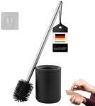 WC-Garnitur BARBENA, schwarz, mit Flexibler 3in1 B&uuml;rste aus elastischem...