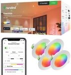 Nanoleaf Matter Einbaustrahler RGBCW LED Lampen, 4 Smarte & Dimmbar Gl&uuml;hbirnen, 550