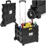 tectake&reg; Einkaufswagen, Trolley Einkaufstrolley klappbar bis 35 kg, Handwagen