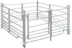 vidaXL 4-Seiten Schafgehege Verzinkter Stahl 137 x 137 x 92 cm