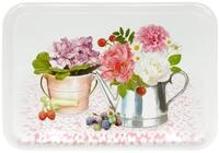 Lashuma Kunststofftablett rechteckig 45x31 cm, Tablett Motiv: Pfingstrose,...
