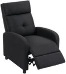 HOMCOM Relaxsessel TV-Sessel mit Leinenoptik Gepolstert 150 kg Schwarz 