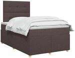 vidaXL Boxspringbett mit Matratze Dunkelbraun 120 x 190 cm Stoff | Bietet...