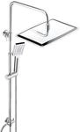 JOHO Edelstahl Duschset ohne Armatur, Regendusche Duschsystem Wassersparend