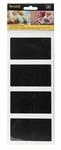 SECURIT - 8er-Set Kreidetafel-Sticker - Rechteckig 8,5 x 5 cm - Schwarz 