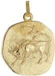 trendor Anh&auml;nger Sternzeichen Stier 925 Silber Vergoldet &Oslash; 20 mm 21300-05 