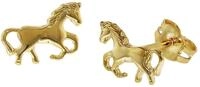 trendor Kinder-Ohrringe Gold 333 Pferde Ohrstecker 35809 | bezaubernder...