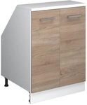 Vicco Dachschr&auml;genschrank Rion, Sonoma/Wei&szlig; | B60 x T60 cm, mit 2 T&uuml;ren,