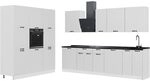 Vicco K&uuml;chenzeile Fame-Line, Wei&szlig; Landhaus/Wei&szlig;, 460 cm | 12 Module &middot;