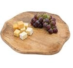 Spetebo Mango Servierplatte lebensmittelecht mit Naturkante 30 cm | Holz Deko...