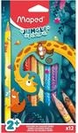 Maped - Wachsmalstifte JUNGLE FEVER JUMBO - f&uuml;r die J&uuml;ngsten entwickelt -ab...
