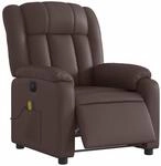 vidaXL Massagesessel Elektrisch Braun Kunstleder