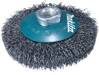Makita D-77562 Kegelb&uuml;rste &Oslash; 115 mm INOX, gewellt, Edelstahldraht, M14 Gewinde