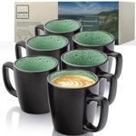 S&Auml;NGER Greenwich | Kaffeebecher 6 Personen, Steingut Kaffeetassen Set 6er,...