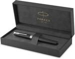 Parker Sonnet Tintenroller | Matt-Schwarze Lackierung mit Palladiumzierteilen | feine