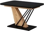 Vicco Esstisch Fenaro, Schwarz/Goldkraft Eiche, 120-160 x 80 cm | ausziehbar,