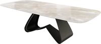DELIFE Esszimmertisch Edge Boot 270x120 cm Keramik Iris FMG Onice Grigio |...