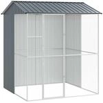 vidaXL Vogelk&auml;fig Anthrazit 215 x 210 x 247 cm Verzinkter Stahl | H&auml;lt starken