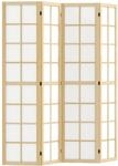HOMCOM Paravent Raumteiler f&uuml;r Wohnzimmer 4-teilig 160 x 170 cm Natur |...