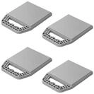 ProPlus 4er Set St&uuml;tzplatten 23 x 17 x 2,1 cm &ndash; F&uuml;r Wohnwagenst&uuml;tzen und