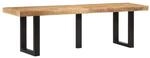 vidaXL Bank 160 cm Raues Mangoholz und Stahl