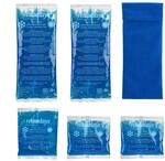Relaxdays K&uuml;hlpads, 10er Set, mit H&uuml;lle, blau | Kalt Warm Kompressen,