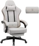 GTPLAYER Gaming Stuhl Stoff, Gaming Sessel mit Taschenfederkissen, ergonomischer
