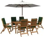 vidaXL 7-teiliges Garten Essset 7 STK. Natur Massivholz Akazie | Gartengarnitur...